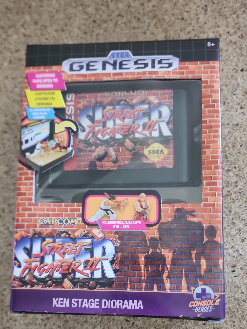 New Capcom Street Fighter II Ken Stage Diorama - Purple